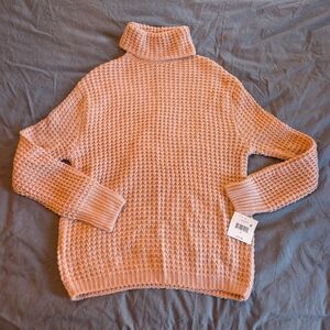 Falls Creek Pink Knit Mock Neck Sweater